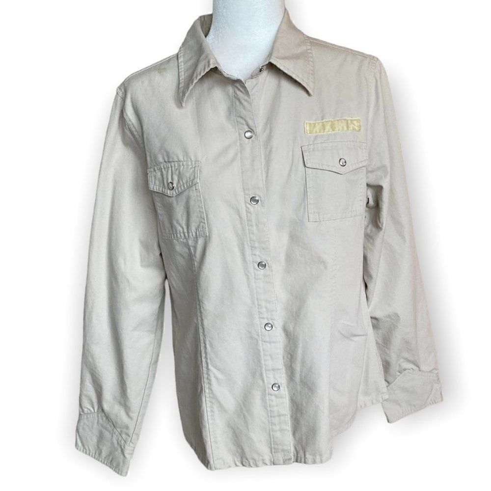 Route 66 Original Clothing Co Tan Snap Front Shirt SZ L